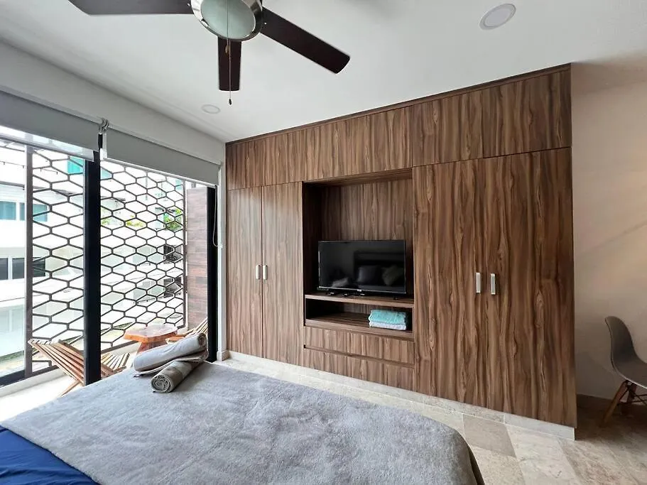 普拉亚卡门Encantador Departamento/Roof Top Vista Al Mar/Gym公寓 墨西哥